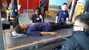Take a ride on a bed of nails! Get the scoop on why it doesn't hurt at the Your Body: The Inside Story exhibit. Give it a try on your next visit to the Maryland Science Center. | Maryland Science Center
