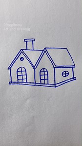 Easy House Outline Drawing with Marker | For Kids and Beginners | Rongdhonu Art and Drawing