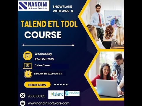 Talend ETL Tool | Snowflake| AWS| Beginners & Advanced| Real Time Online Training| Venkat|9538160185