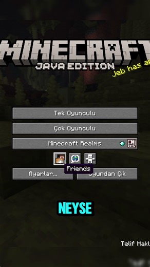 Minecraft java arkadaşlık sistemi geldi #minecraftturkiye #minecrafttürkçe