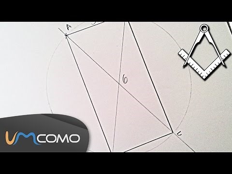 Descriptive Geometry - Drawing a Rectangle Inscribed in a Circle