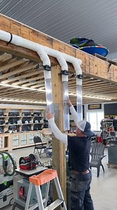 217K views · 1.3K reactions | Installing a triple-header blast gate setup with 4” clear pipe sections—cordless impact making it quick and easy!  The Dusty Lumber Co. #DustCollection #ShopUpgrade #Woodworking #CordlessTools #DIY | King Canada Inc | Facebook