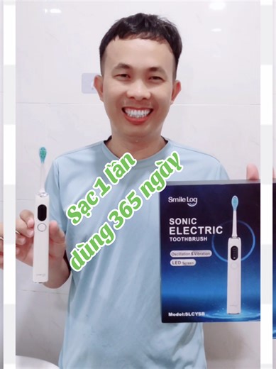 Bàn Chải Điện 365 Ngày Dùng 1 Lần Sạc