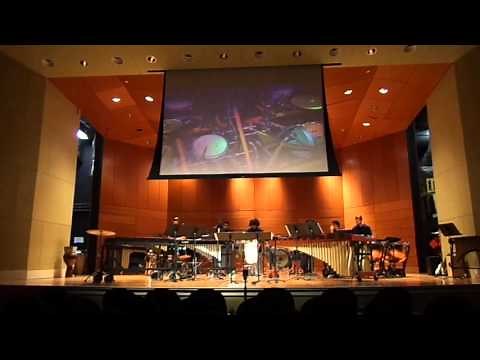 UM-World Percussion Ensemble performing DRUM MACHINE (from Animusic)