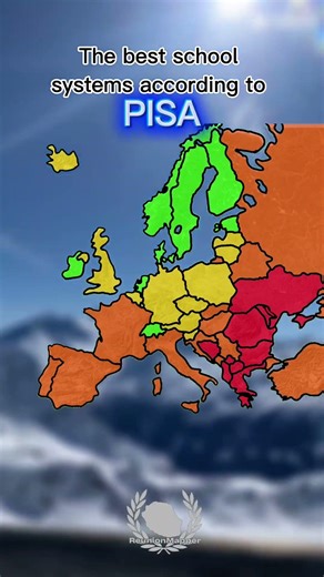 The best school system according to PISA #map #mapping #history #geography #mapper