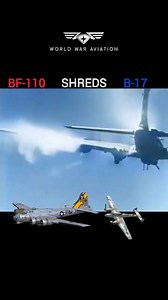 American B-17 stands it's ground from a German Bf-110 | World War Aviation