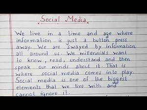 Write an essay on Social Media | Essay Writing | English