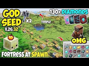 🔥Ultimate (God Seed) For Minecraft 26.32+ Bedrock & PE | 5 Blacksmith Seed + Sulfur Cave + Rare Trim