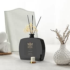 Premium Reed Diffuser Set with Preserved Baby's Breath & Cotton Stick Gardenia - Scent Fragrance Oil Diffuser for Bedroom Bathroom Home Décor