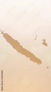 Mobile Vertical Resolution 1080x1920 Pixels, New Caledonia Map Opener on Minimal Background, Multi Purpose Background Useful for Politics, Elections, Travel, News and Sports Events