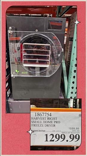 Harvest Right Small Home Pro Freeze Dryer is on sale at Costco for $1299.99. Sale ends on Oct 5 2025