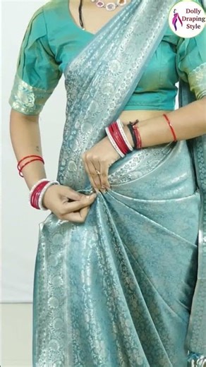 Simple saree draping tips & Tricks #saree #drape #fashion #shortvideo