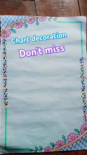 chart paper decoration Idea flower #trend #decoration #beautiful
