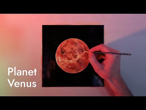 Planet Venus - Acrylic Painting Timelapse | How to paint a planet Venus