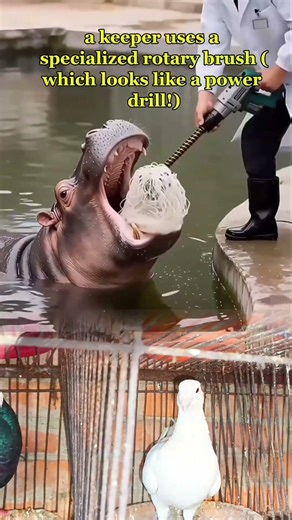 Hippo Dental Care: Using Power Tools for Giant Teeth