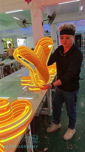 Create luminous characters and identify the source manufacturer#sign #signage #design #signag