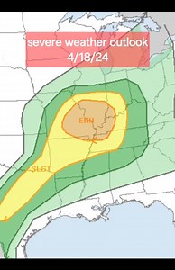 Severe weather outlook for today per the NWS SPC. #ILWX | So IL Weather