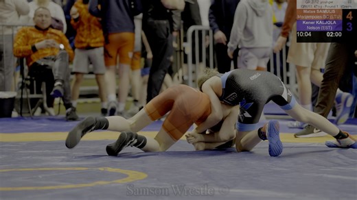 U13 Matas Samulis (LTU) vs Kener Kaljola (EST) 47kg. Greco-roman boys youth wres