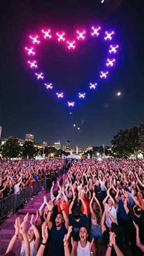 The moment the entire crowd felt the same thing #DroneShow #FeelTheMoment