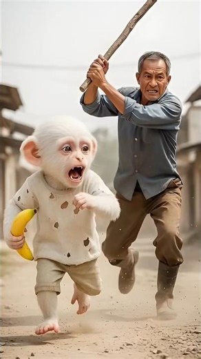 A Little Monkey’s Hard Work | Emotional & Motivational Story 🐒 #shorts #shortsfeed #ai