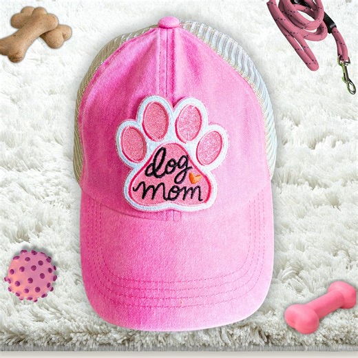 Pink Baseball Cap Dog Mom Hat Summer Mesh Headwear Sun Protection Beach Accessory Adjustable Breathable Outdoor Hat Embroidered Paw Print - Etsy