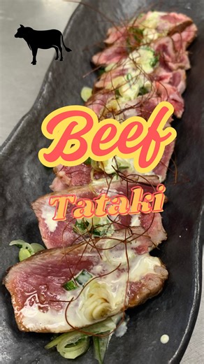 Beef Tataki 🥩 Juicy, tender and delicious 😋 Tataki is a very popular appetizer that can be made with beef or fresh fish sashimi grade.🐟 Exploring and cooking with different ingredients is what we do here at Sushi Chef Institute. Come join us March 30th for our new course. We also do school tours. Call us today to find out when we have them. Our next workshop is on April 1st. Fool someone to come with you for the best April Fools Joke. Workshop includes 2 hour hands on experience and dinner. #