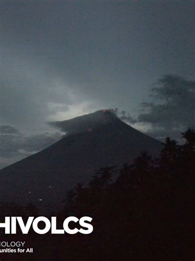 WATCH: Sped-up camera footage shows lava effusion and collapse-fed pyroclastic density currents (PDCs) at Mayon Volcano at 6:31 PM, today, June 5, 2026. Effusive eruption at Mayon Volcano continues for the 151st consecutive day, generating incandescent lava flows, pyroclastic density currents (PDC) or “uson,” and rockfalls. COURTESY: PHIVOLCS/Facebook