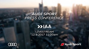 It’s time for performance: Follow the Audi Sport press conference at the Frankfurt Motor Show live at 11am (CEST). #AudiIAA | Audi Sport