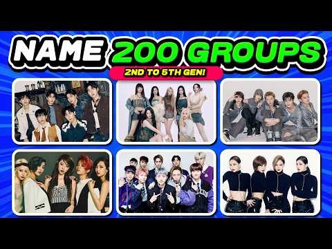 GUESS 200 KPOP GROUPS 2ND - 5TH GEN in order 🤯 | KPOP QUIZ