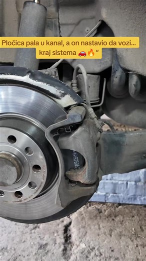 Auto vozio metal na metal jer falila pločica kočnice — realno?
