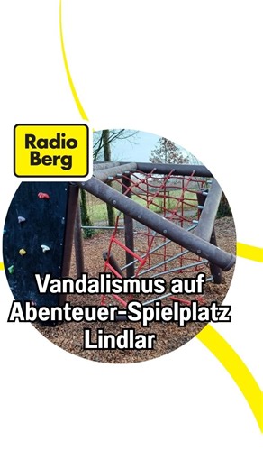 Radio Berg on Instagram: "Unbekannte haben in der Nacht von Mittwoch auf Donnerstag auf einem Spielplatz in Lindlar mehrere Spielgeräte zerstört. Der Schaden beläuft sich auf ca. 30.000€."
