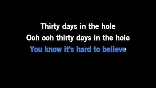 Karaoke 30 Days in the Hole - Humble Pie - CDG, MP4, KFN - Karaoke Version