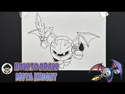 How To Draw Meta Knight | Kirby #drawing #howtodraw #metaknight