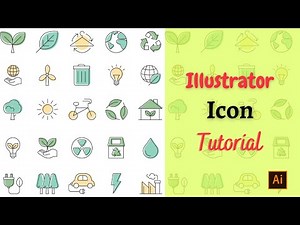 Design 25 Vector Environmental Icons Set With Illustrator | Create Simple Icons in Illustrator