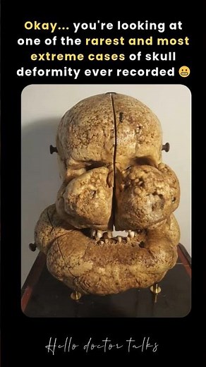 You're looking at one of the rarest and most extreme cases of skull deformity #healthchannel
