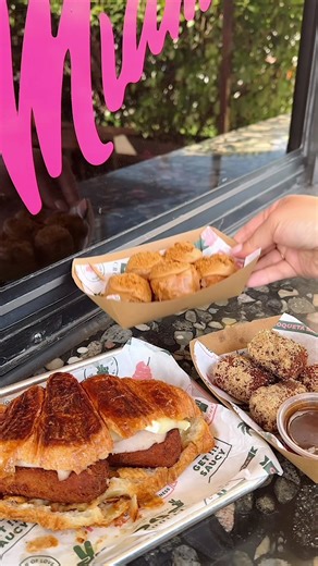 Stuffing your face is officially in season🤤 🥐 Ham & Brie Croissant 🍯 Honey Baked Ham Croquetas 🍩 Cookie Butter Donut Puffs 🍦 Cookie Butter Shake