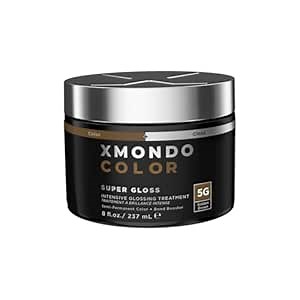 XMONDO Color 5G Golden Brown Color Depositing Mask & Glossing Treatment Infused with Bond Boosters for Nourishment, Revitalize & Repair, Vegan Formula, 8 Fl Oz