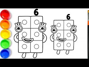How To Draw NUMBERBLOCKS 6 - NUMBERBLOCKS COLORING