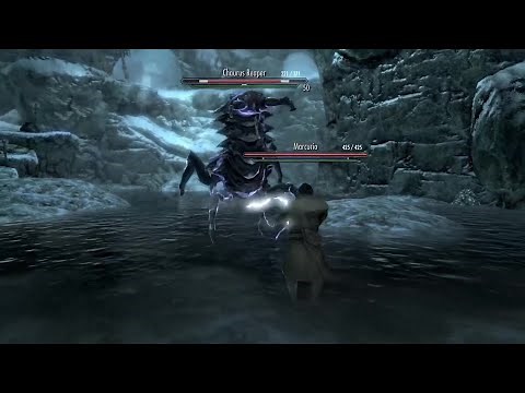 Skyrim Battles - Frostflow Abyss Chaurus vs. Marcurio, Giant, Vendil, and more