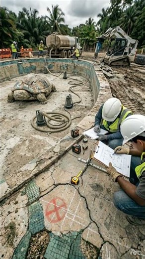Rebuild and Restoration Giant Turtle Shaped Resort Pool #buildinghomes #buildinghouses #cinematic