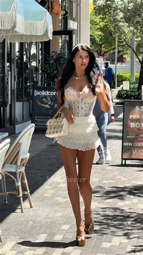 White Lace Corset & Mini Skirt Outfit Ideas 🤍 | Classy Elegant Summer Fashion for Women #shorts