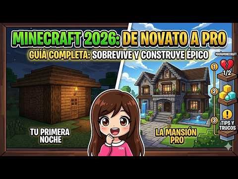 GUÍA DE MINECRAFT 2026: Cómo Sobrevivir y Construir como un PRO (Guía Completa)