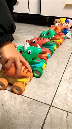 Press & Go Dino Car Parade 🦖🚗✨ #youtubeshorts #trending #toys
