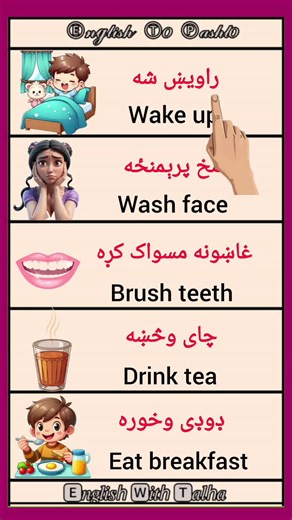 English to Pashto Vocabulary: Common Words & Phrases