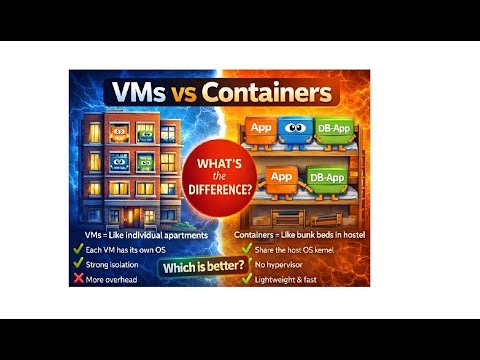 Virtual Machines vs Containers | Apartment vs Hostel Explained