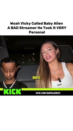 Woah vicky called Baby alien a bad streamer he took it personal 💀 #babyalien #fyp