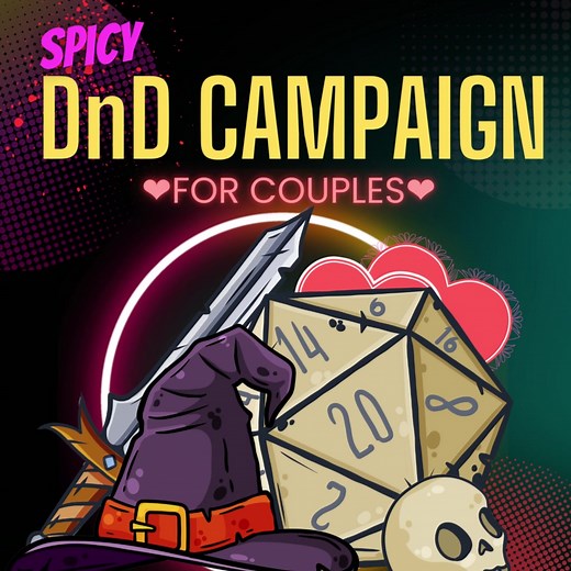 ⚔Hey D&D couples! ⚔️ Date Night Dungeons was made by a couple for couples, it sparks romance and only requires two players. The scenarios in Date Night Dungeon take about one to two hours; the best part is, that means multiple date nights! A few new character traits and ability rolls, like Attraction Points, First Impressions, Turn-ons, and Pet Peeves, have been added in to spice things up. Each player takes turns running the game and tries to gain or lose attraction for the other player through