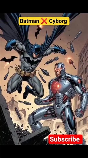 Batman vs Cyborg 😱😱☠️☠️😭