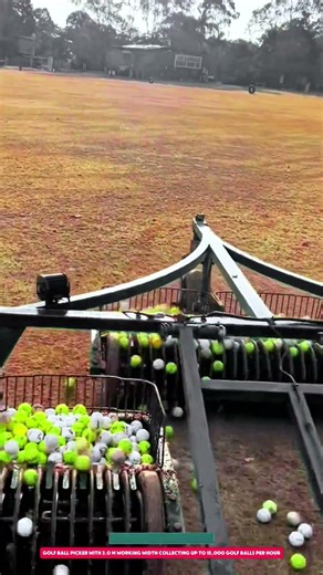 Golf Ball Picker with 3.0 m Working Width Collecting up to 15,000 Golf Balls per Hour
