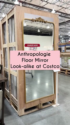 The Anthropologie Floor Mirror Look-alike is finally at Costco! 😍😍😍 #costcoaisles #costcofinds #costco #costcofinds2024 #floormirror #anthropologiedupe #anthropologiemirror #costcobuys #costcohotfinds #costcodeals #costcotiktok #costcomusthaves #homedecorideas